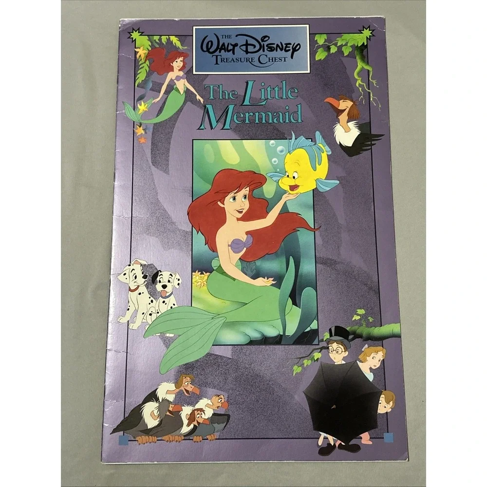 VTG The Walt Disney Treasure Chest 1991  4 Oversized Books in Folder!